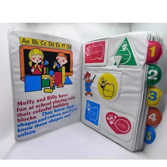 Muffy’s & Billy’s Read N Play Activity Book, Vintage, Baby Soft Book, Learning - Picture 8 of 11